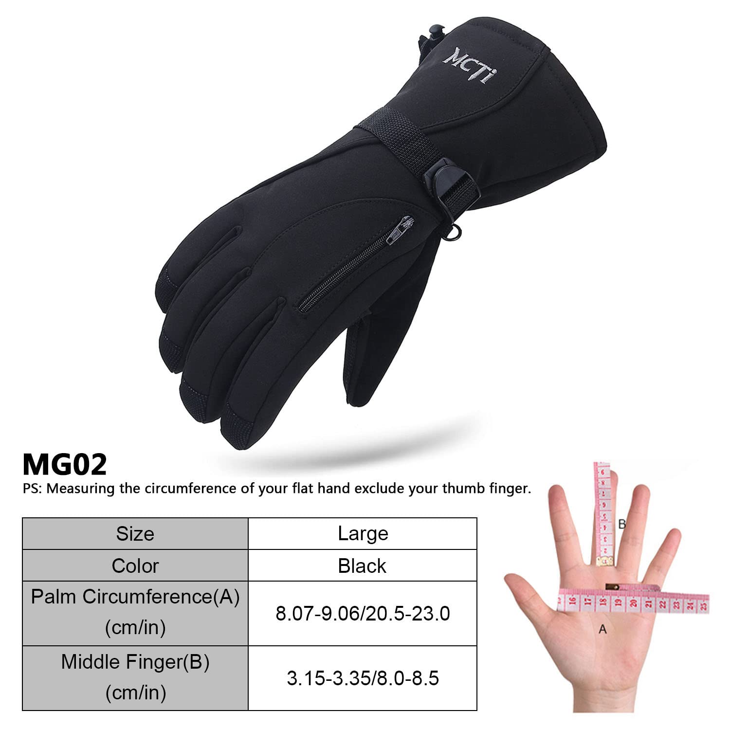 Rossignol Men's Type Impr M Ski Mittens, Black, S