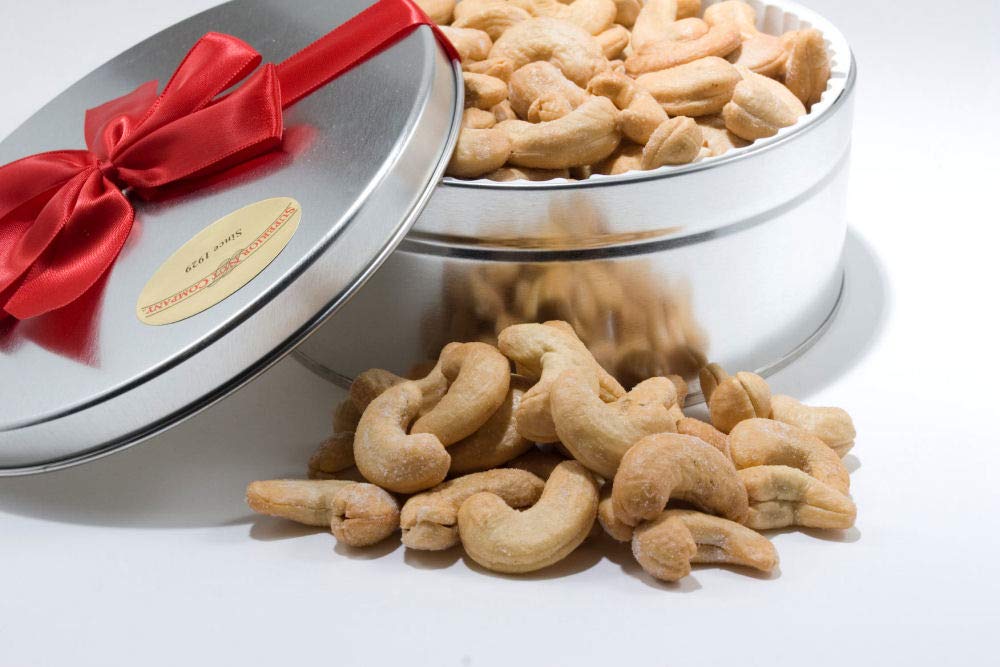 Superior Nut Salted Giant WHole Cashews Gift Tin