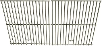 Solid Steel Cooking Grid for Grill Master 720-0670E, 720-0670-E, Kenmore 122.16134, 122.16134110, D02M90225, Uberhaus 780-0003 and Gas Grill Models, Set of 2