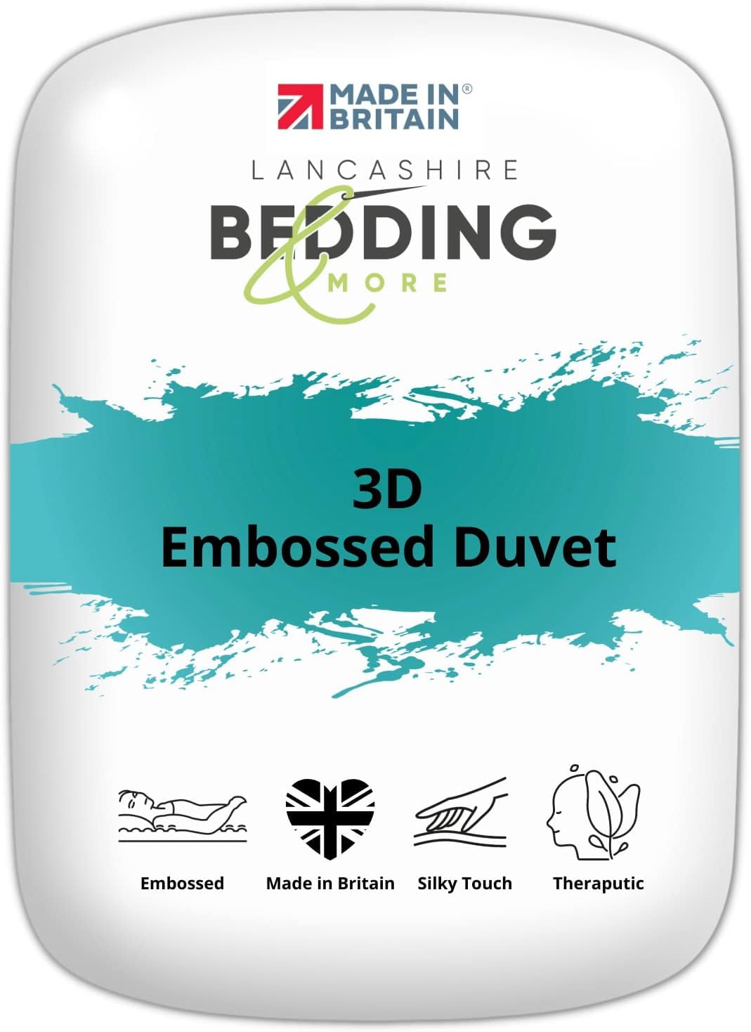 Lancashire Bedding 3D Embossed 10.5 Tog Microfibre Duvet Comforter for All-Year Warmth Breathability and Easy Care - Ideal for Sensitive Skin [Single, 135 x 200 CM]
