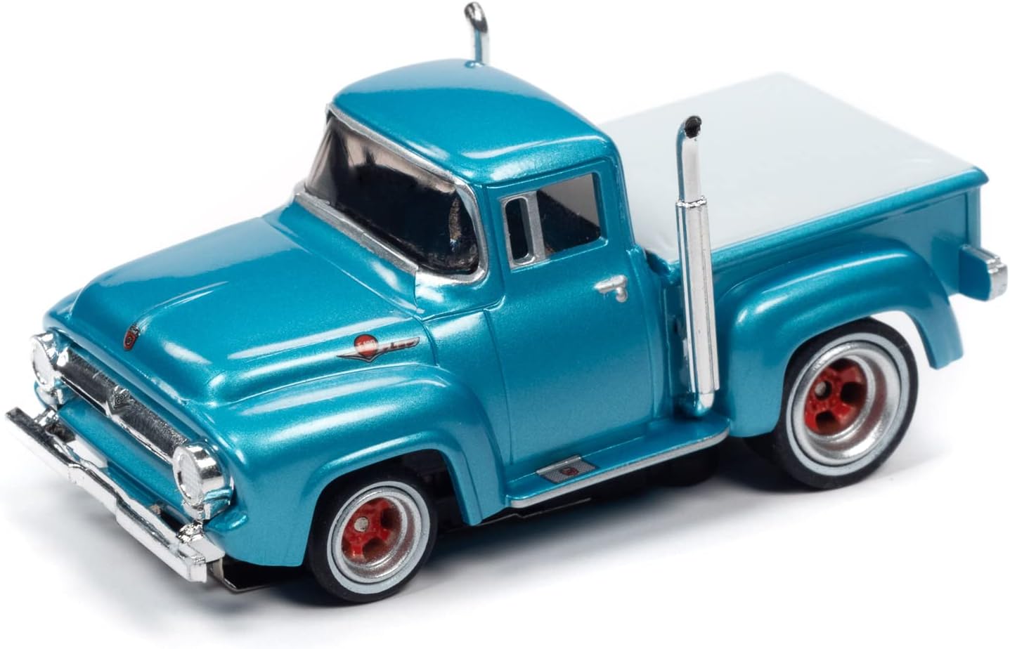 Round 2 14' California Cruising The Pacific Coast Highway Slot Race Set 1956 Ford F100 Pickup Truck (4Gear) 1955 Chevrolet Bel Air (Xtraction), Multicolor (SRS331)