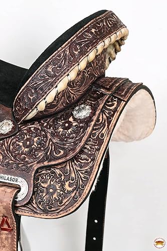 Miniatura 6 de HILASON Flex Tree Western Horse Saddle American Leather Trail Barrel  American Saddle Horse  Leather Saddle  Western Saddle  Saddle for Horses