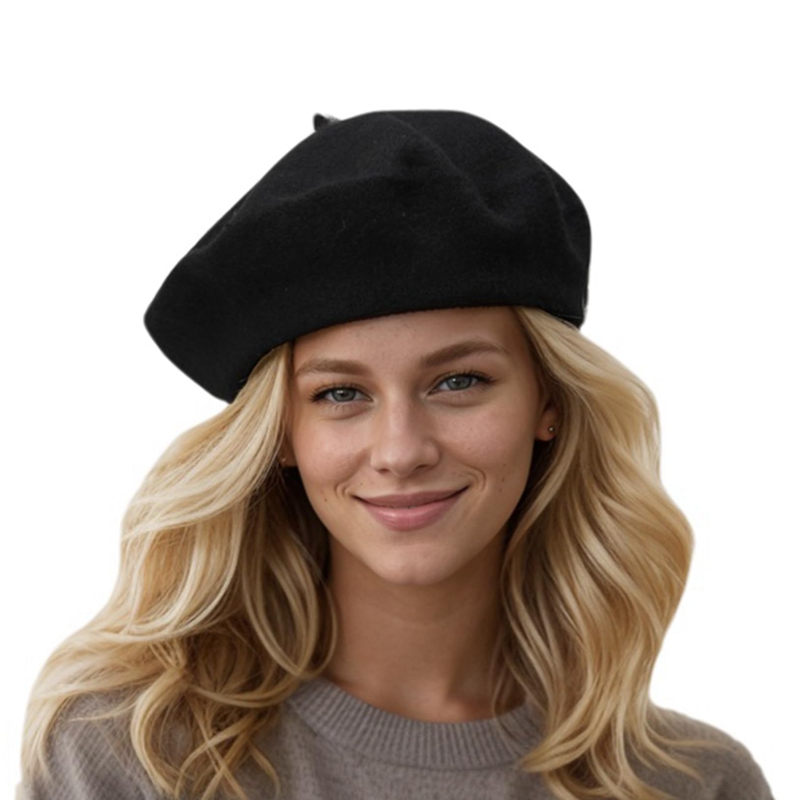 KIMMING Beret Hats for Women- Classic Wool French Beret | Elegant Vintage Cloche Hat for Artists, Parisian Chic Outfits