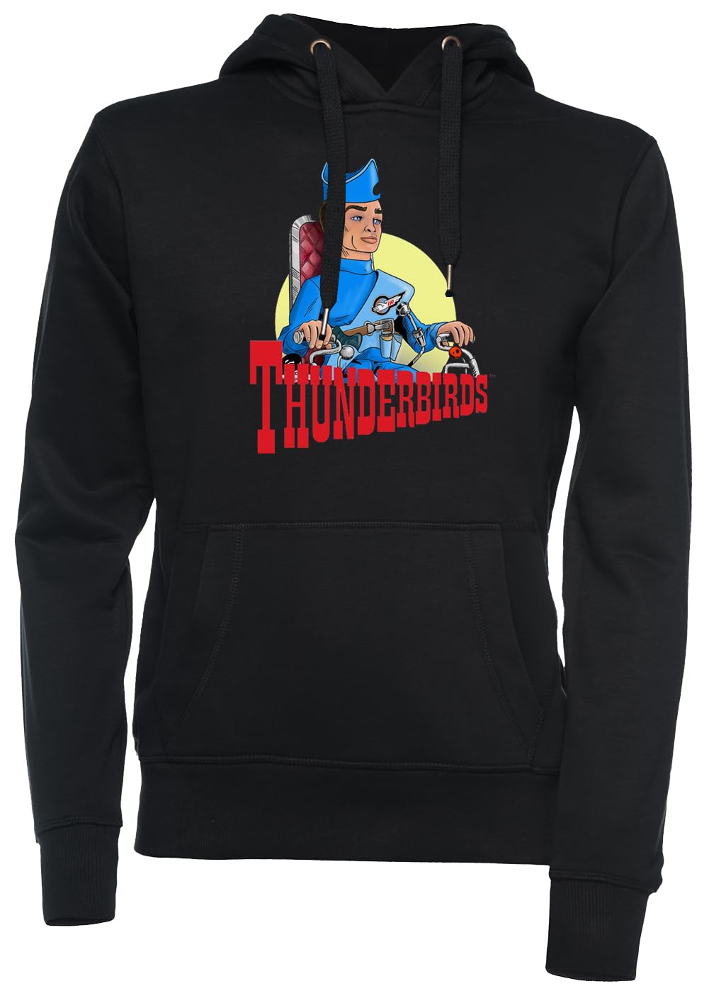 Thunderbirds Czarna Bluza Z Kapturem