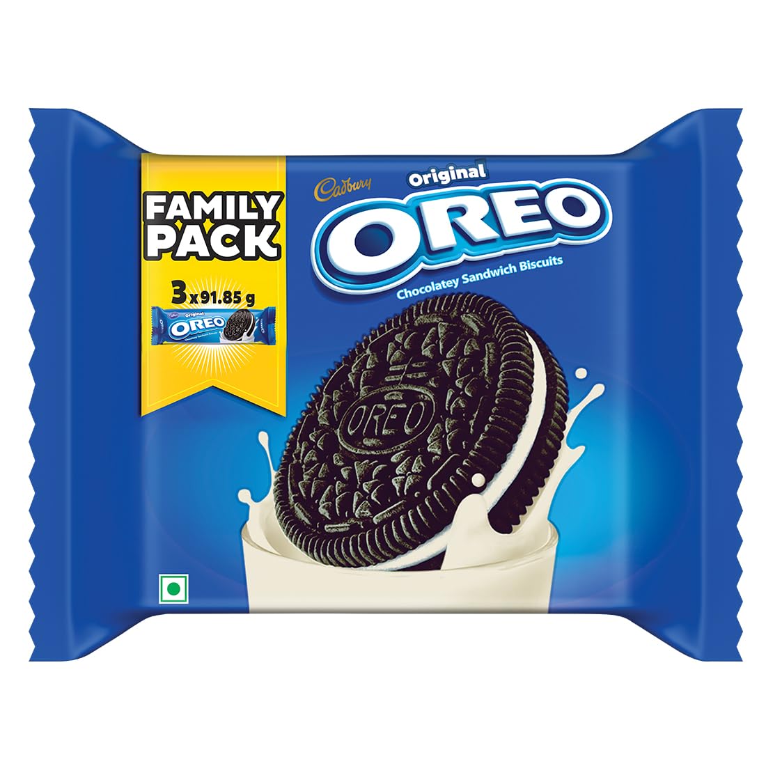 Cadbury Oreo Vanilla Flavour Crème Sandwich Biscuit, 288.75 g(packaging may vary)