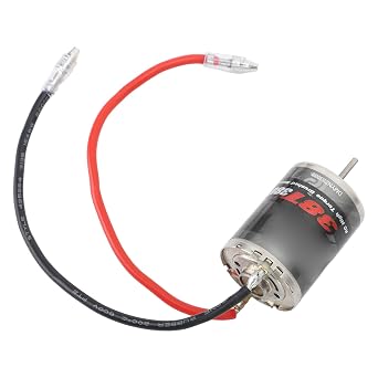 380 Brushed Motor, Stainless Steel High Torque Power Motor with Internal Cooling Fan and External Demagnetization Sleeve for 1/16 Model