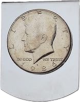 Vista 1 de US 1986 Kennedy Half Dollar Stainless Steel Large Money Clip NEW - Wide Design