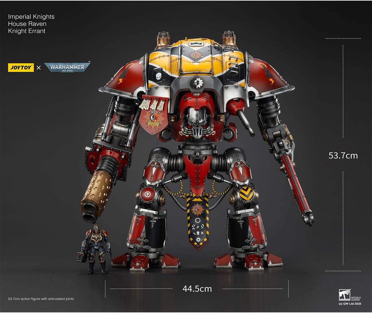 JOYTOY 1/18 Action Figure Warhammer 40K Spacemarine Imperial Knights House Raven Knight Errant