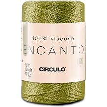 CIRCULO Encanto Roll Yarn 100% Viscose - Luxury & Shine - Light Worsted Weight Yarn - 140 yds, 3.52 oz - Color 5105 - Sage Leaf