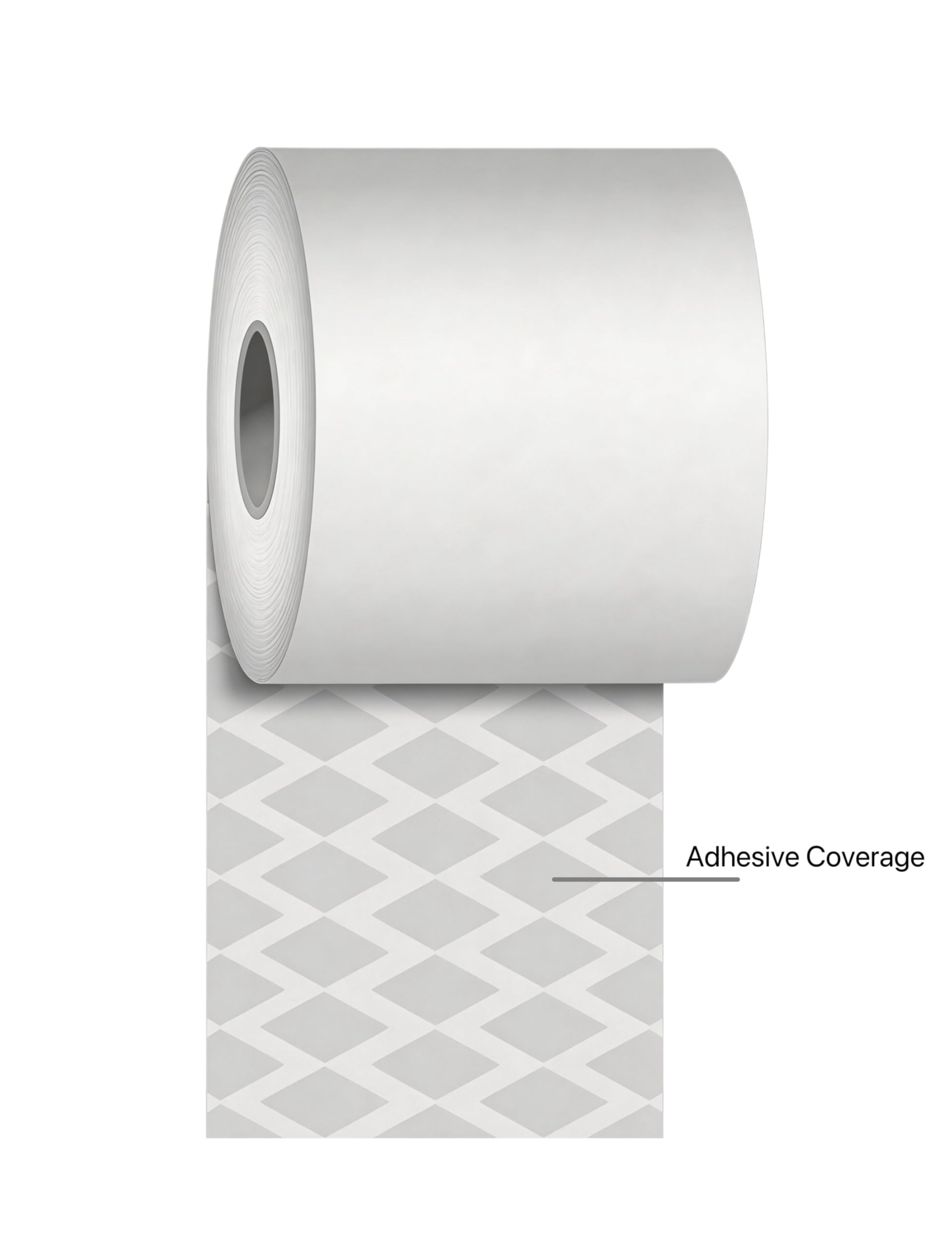 Rotolo di etichette termiche adesive senza fodera con motivo a rombi, 3,125 '' x 170', nucleo di carta da 2,5 cm, 5 rotoli per custodia