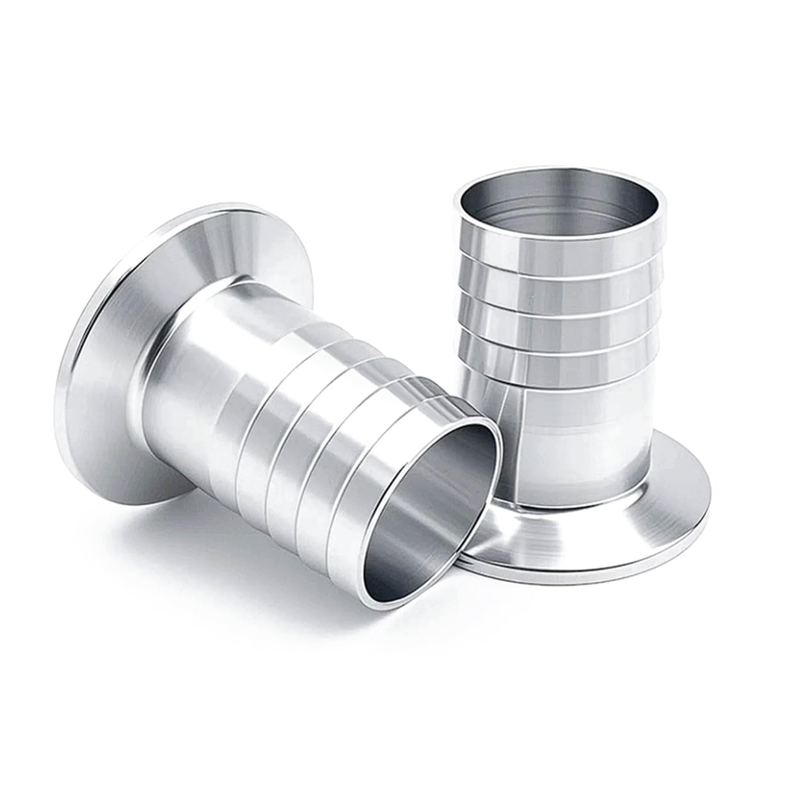 2 Pezzi di Raccordo rapido per Tubo in Acciaio Inox 304 Stile Pagoda, estremità Sanitaria a Pinza per Rubinetto Birra, Acqua Verde, Linea birrificio(Φ76 Chuck 91 L=78)