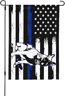 Bloodhound Police Thin Blue Line Seasonal Double-Sided Outdoor Courtyard Small Garden Flag