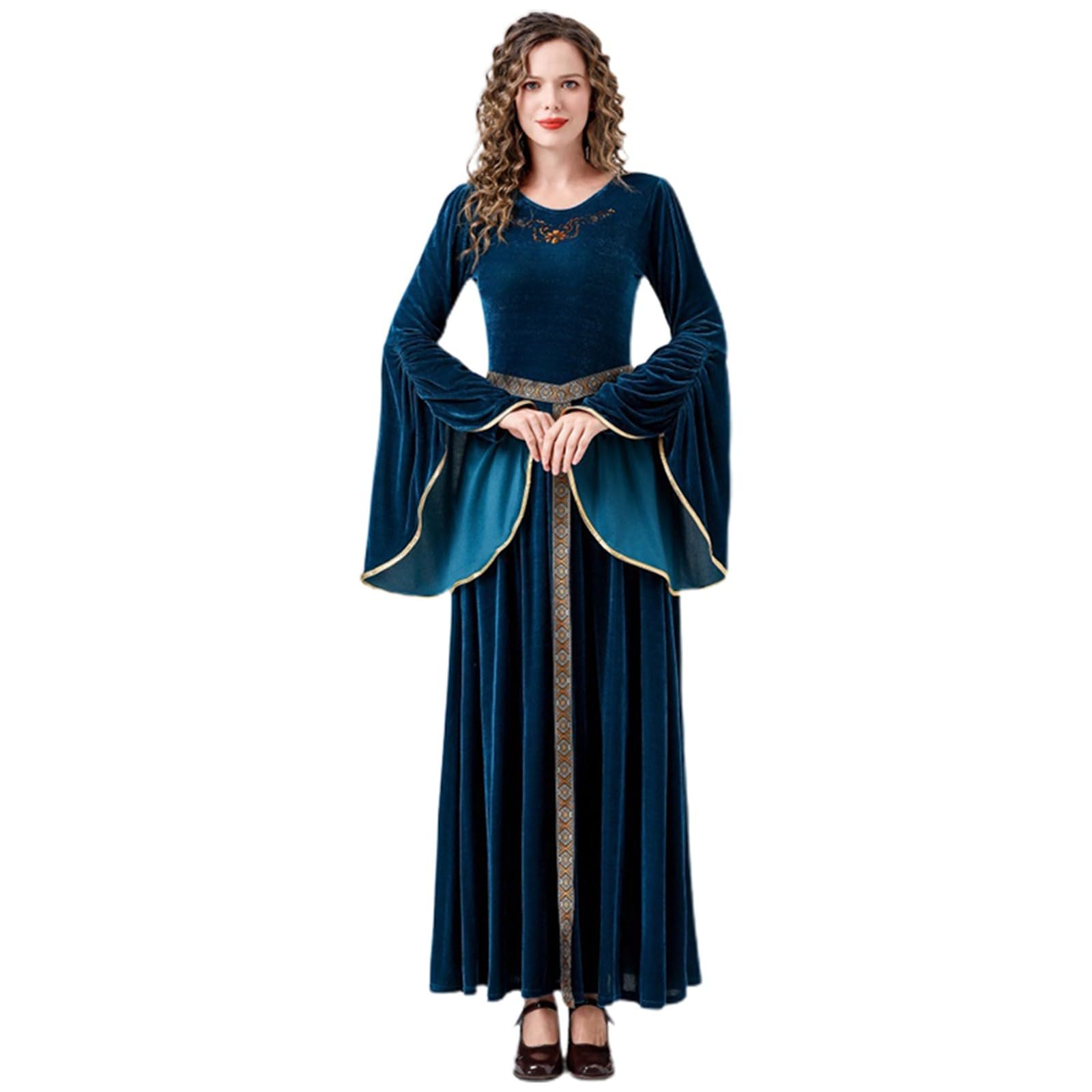 Generisch 2025 Abito medievale da donna, costume lungo per adulti, spettacoli sul palcoscenico, feste a tema, cosplay costume anime giapponese, kimono