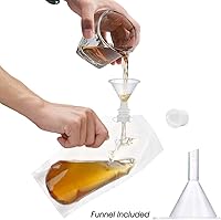 Vista 4 de Frascos de Plástico-Corredores de Ron Bolsas de Licor de Plástico para Colar Alcohol, A Prueba de Fugas, Sin BPA, Kit de Frasco de Viaje de Jugo