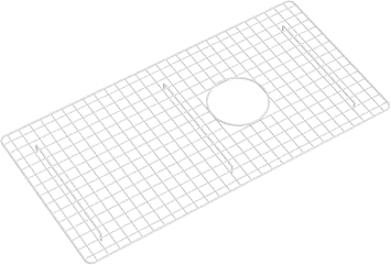Rohl WSG6497BS Allia 29-1/8" L x 14-5/8" W Stainless Steel Basin Rack with Rubber Feet Biscuit
