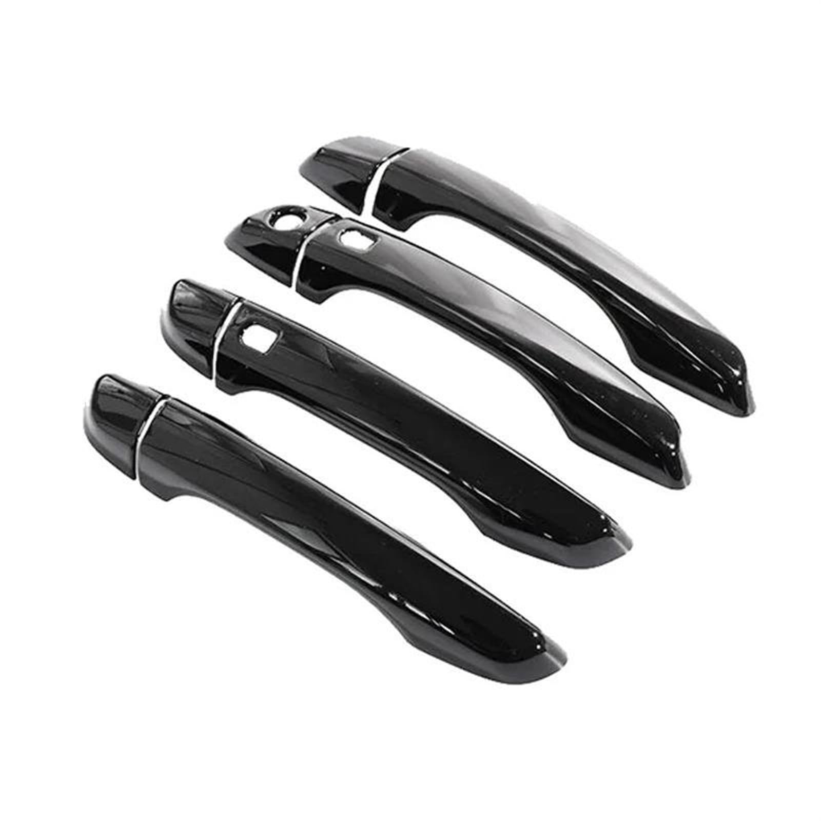 Noheeu Black4 Car Accessories Door Handle Trim Abs Exterior Strip Cover Decorative For Peugeot 208 P21 2019-2024(Black4)
