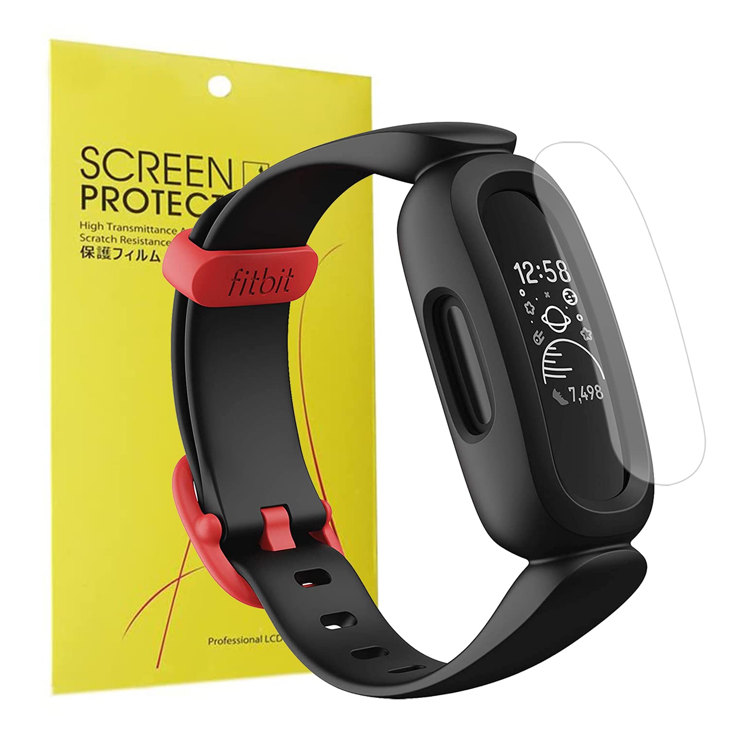 Lamshaw Compatible for Fitbit Ace 3 Screen Protector, [6 Pack] Full Coverage TPU Clear Film Compatible for Fitbit Ace 3 (6 pack)