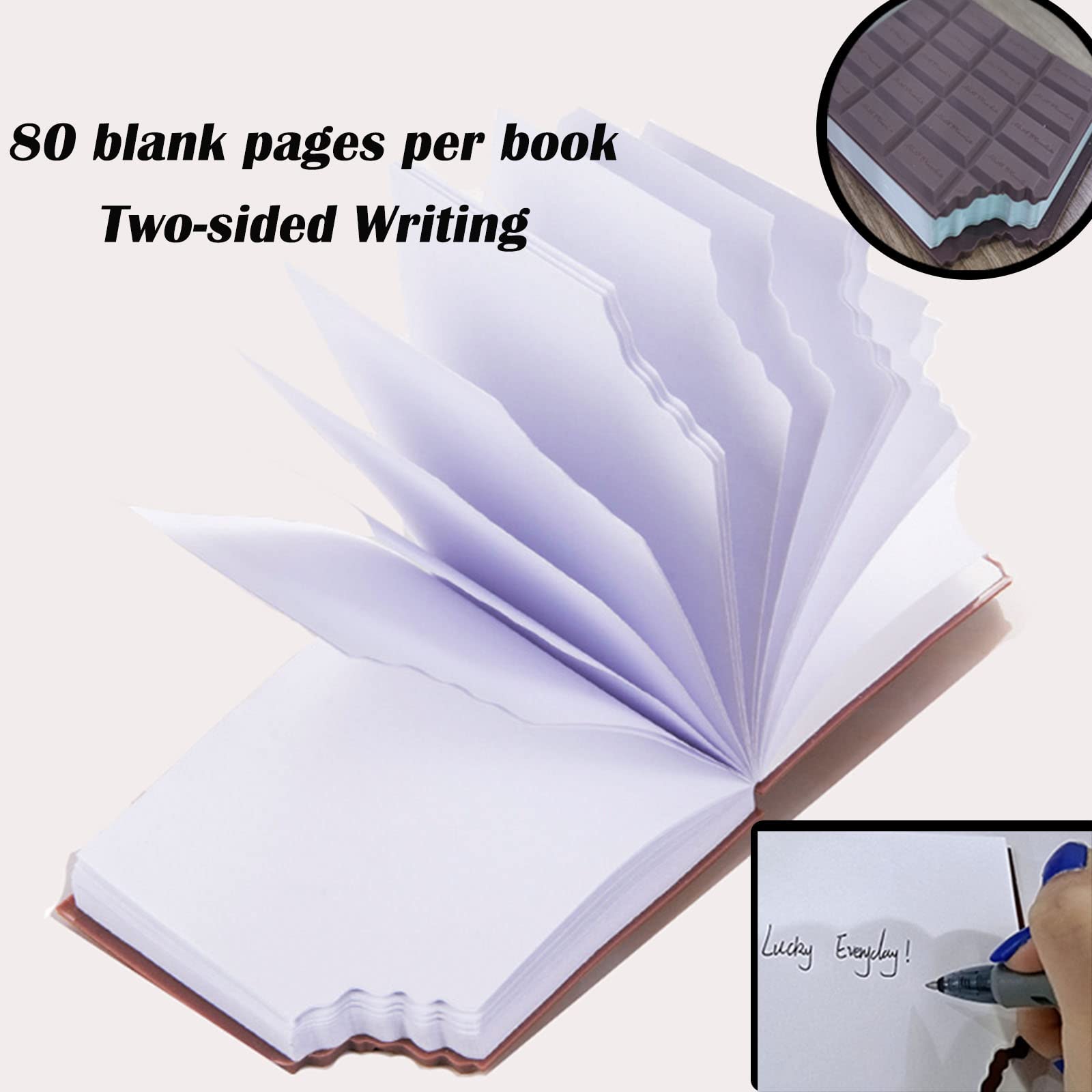 Amazon.co.jp: MIAO YUAN 4個 チョコレート型 メモ帳 かわいいメモ