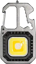 Lanterna Pequena Multifuncional Cob, 5 Modos de Luzes, à Prova D'Água com Chaves de Fenda, Abridor de Garrafas, Martelo de Vidro, Super Lanterna para Pesca, Caminhada e Acampamento [Shaolong]