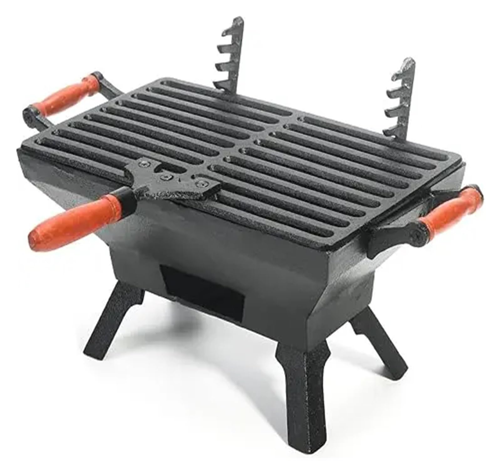 Lhsjyg Hibachi Grill Barbecue Grill Small Cast Iron Charcoal Grill Stove W/ 12" X 6.8" Gridiron Heavy Duty Tabletop Bbq Balcony Yard Outdoor Grills(Hibachi Grill)