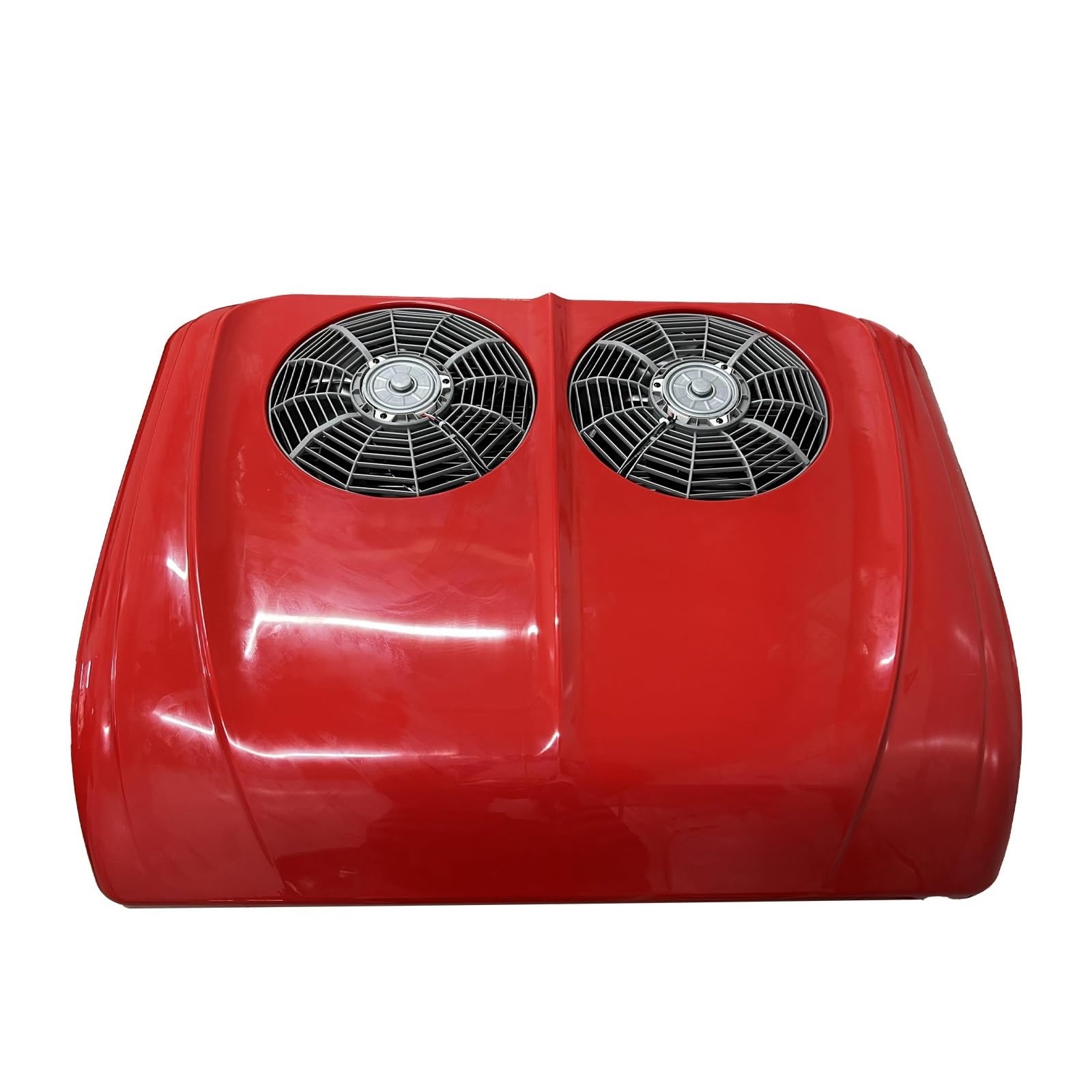 12000BTU Doppio Ventilatore Senza Spazzole Elettrico per Camper Condizionatore da Tetto per Auto 12V 24V per Camper Camion Camper Raffreddamento Rapido Funzionamento Fluido(Rosso 12V)