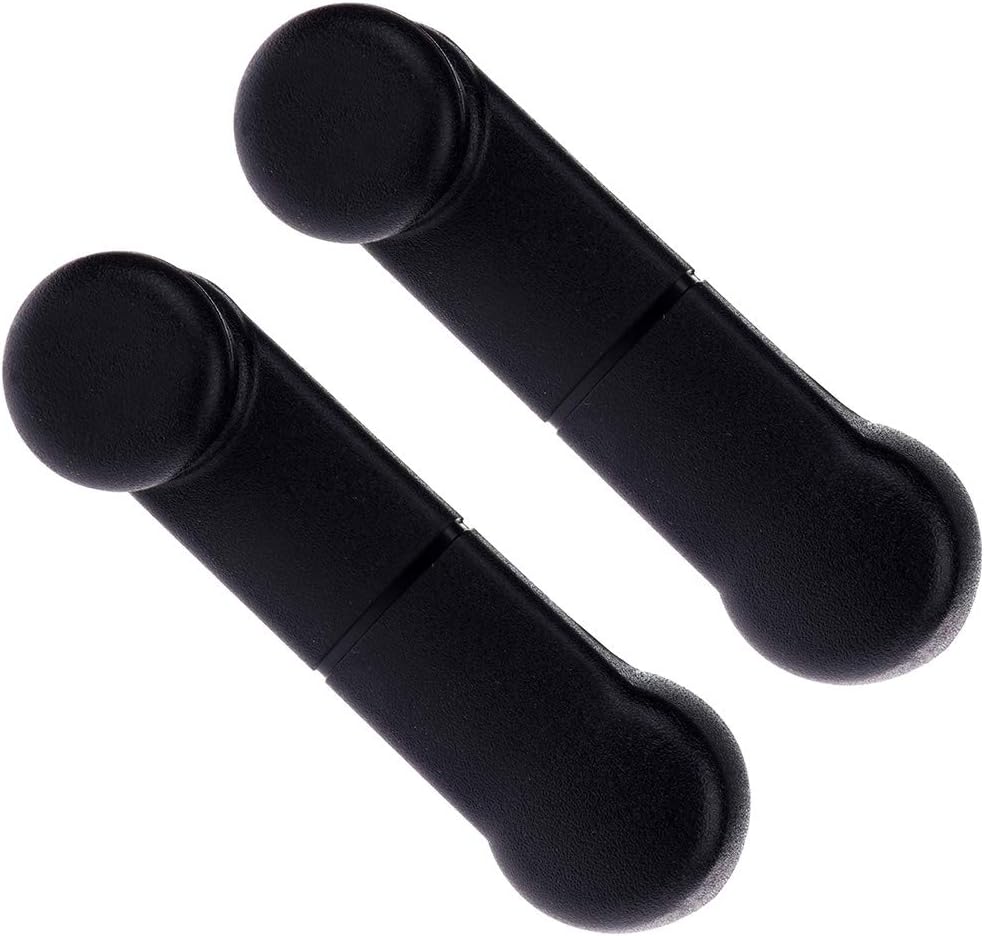 ECCPP Door Handles Window Crank Interior Inside Inner Driver Passenger Side for 1987-1996 for Bronco for F-150 for F-250 for F-350 Black(2pcs)