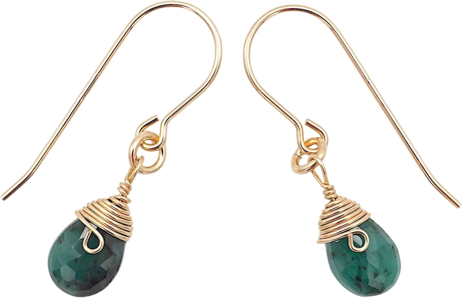 Women’s Birthstone Gemstone Drop Earrings – Gold Filled Dangle Earrings