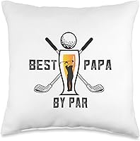 Vista 1 de Best Dad By Par Funny Golf Lover Quote Throw Pillow