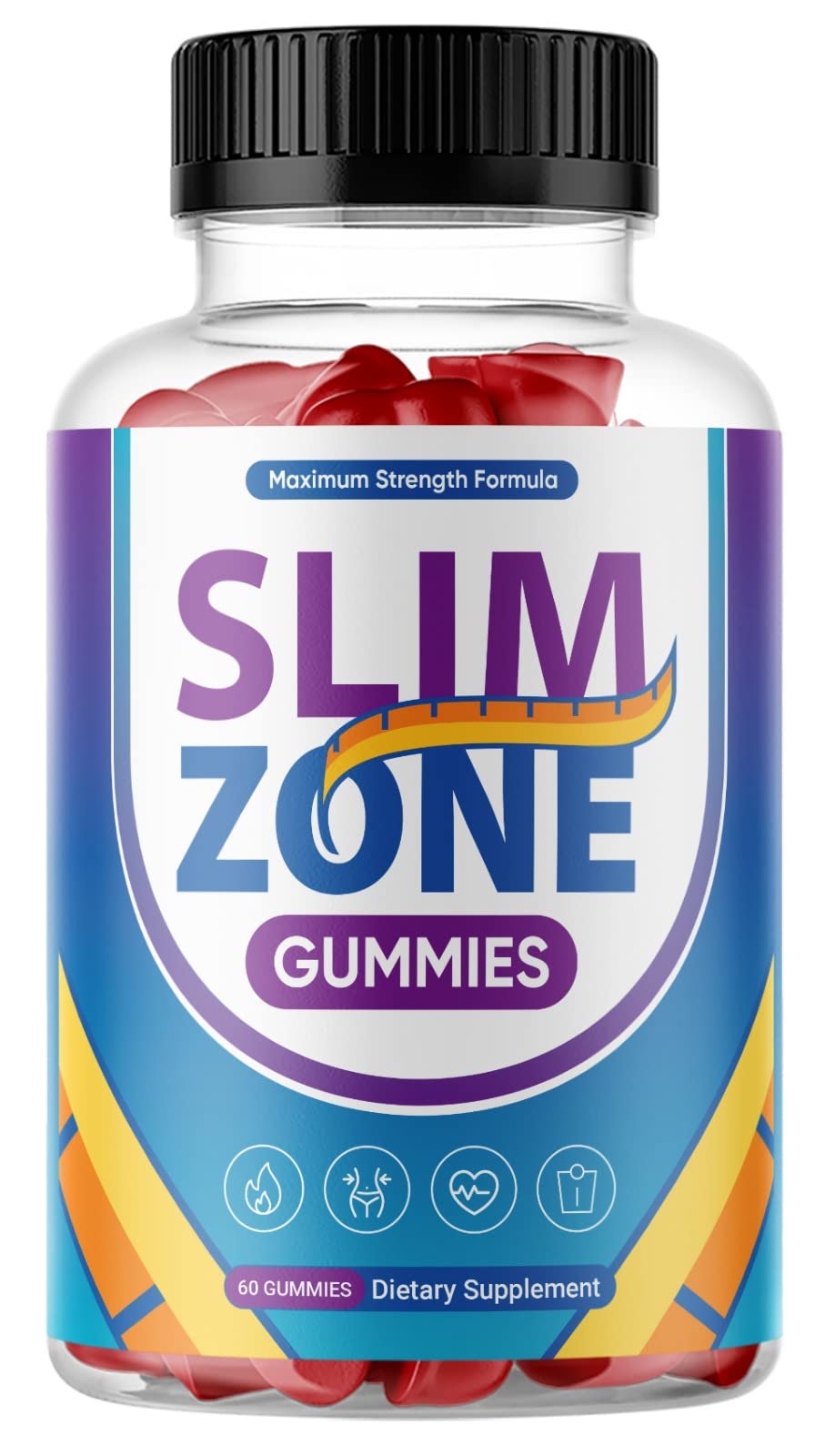 Slim Zone Gummies, Slim Zone ACV Gummies, 60 Count (Pack of 1)