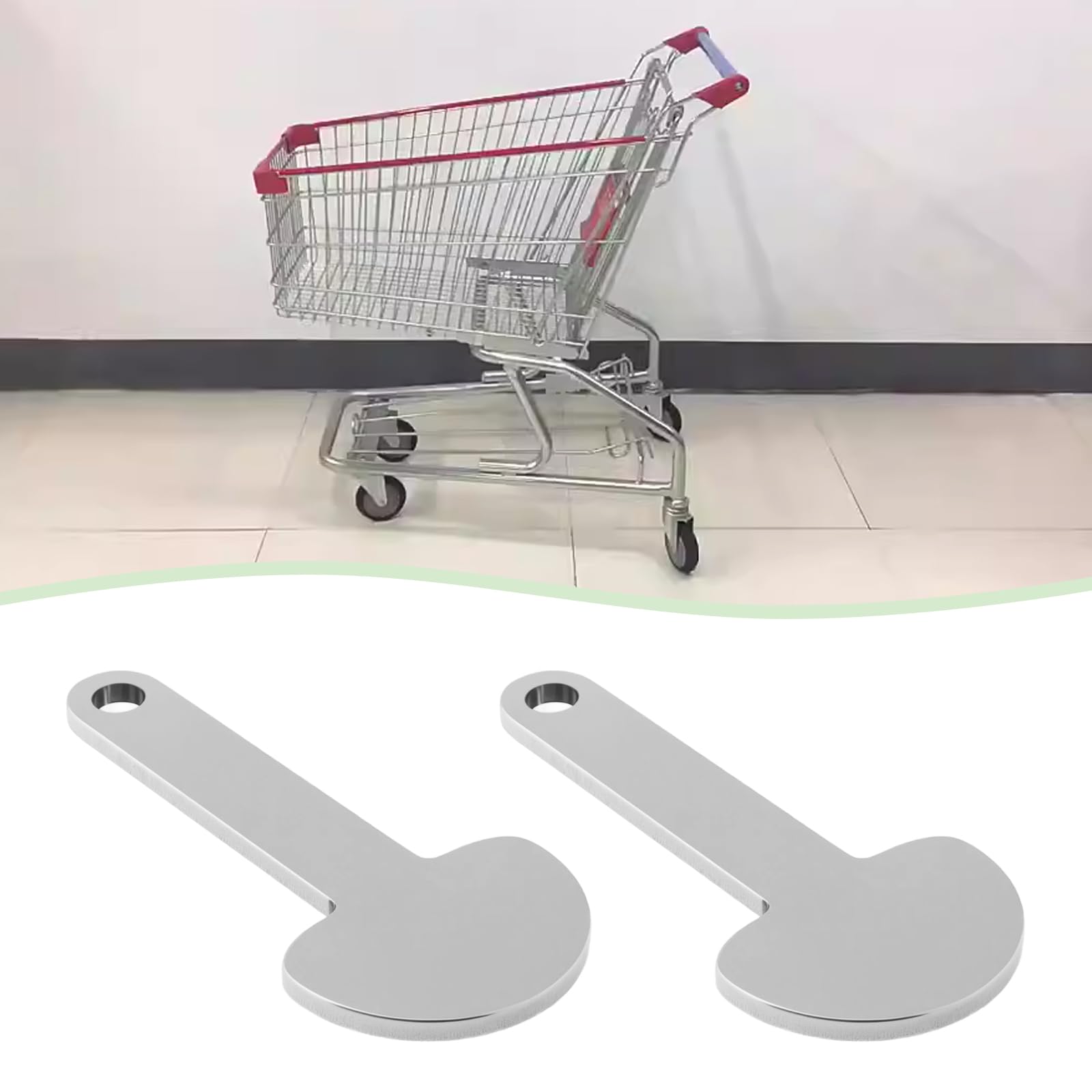 EMSea 4 Pezzi Riutilizzabili Chiave Di Rilascio Carrello Supermercato Con Anello In Acciaio Inox Compatibile Con B&M Compatibile Con Asda Carrello 46x23mm