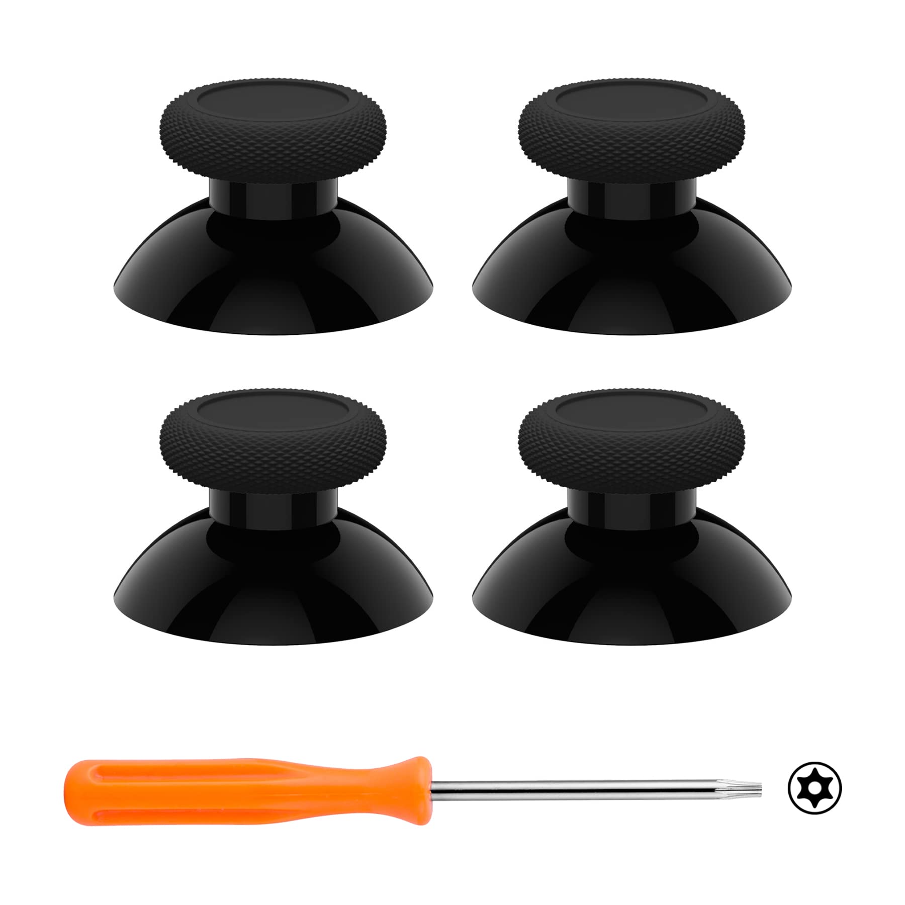 eXtremeRate 4 Piezas Joysticks para Xbox Series S X Control Palancas Analogicos Joystick Reemplazable Repuesto para Pulgar Thumbsticks para Xbox One S/X/Estandard/Elite Mando(Negro)