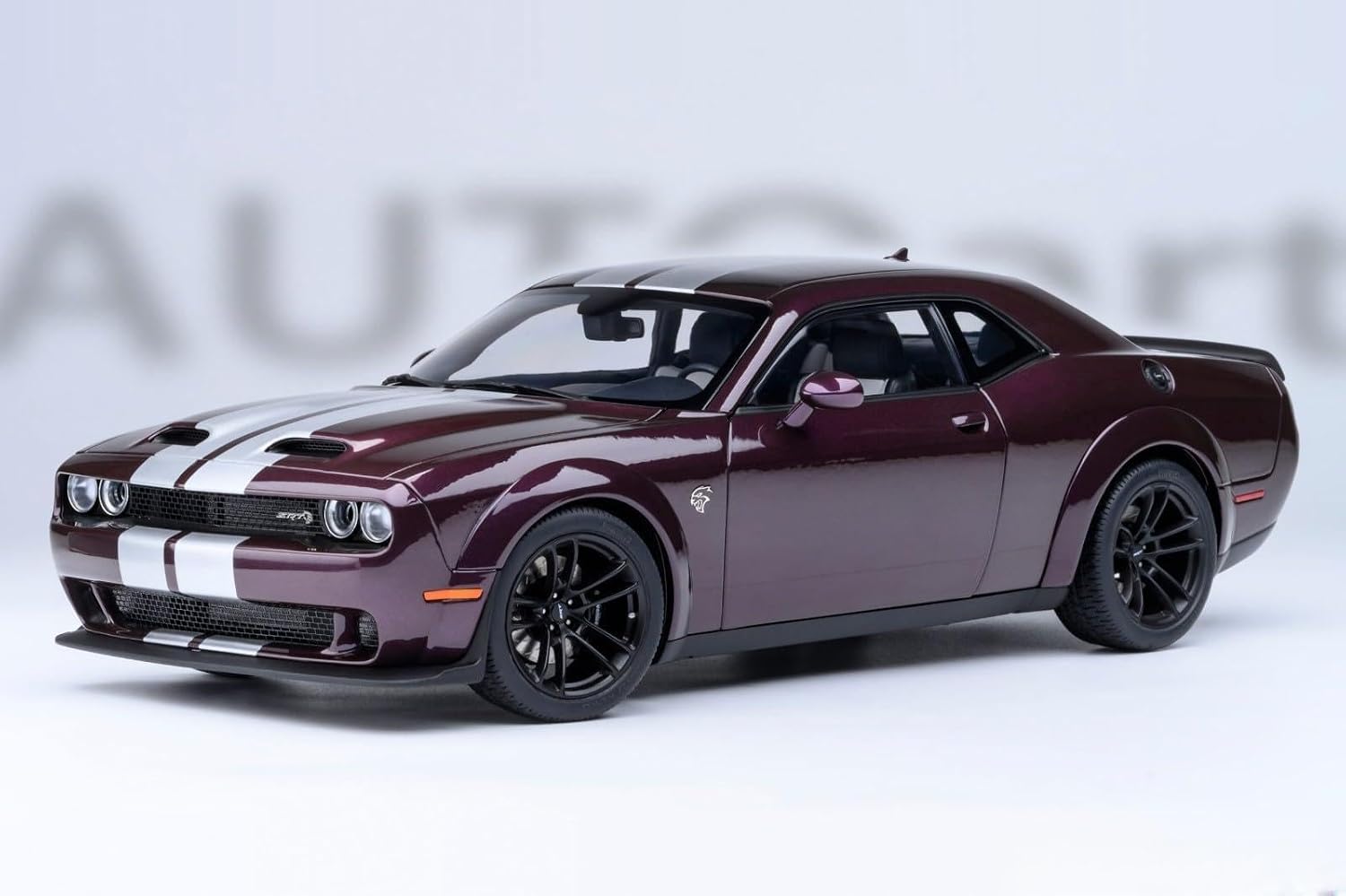 AUTOart 2022 Challenger SRT Jailbreak Hellraisin Purple with White Stripes 1/18 Model Car 71762