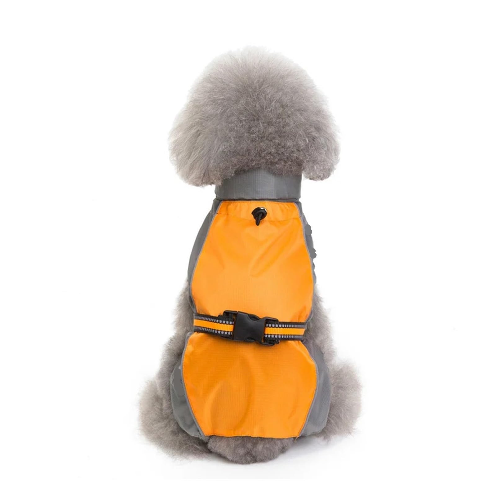 1pcs Mesh Dog Raincoat, watertight Big Rain Coat Jacket for Small Medium Large Dogs, Labrador Chihuahua Puppy Raincoats, Dog Clothes(Orange,4XL)