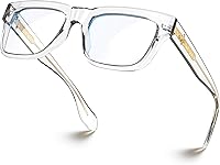 Vista 14 de VISOONE - Lentes cuadrados TR90 con bloqueo de luz azul, elegantes anteojos de computadora para mujeres y hombres; Randi