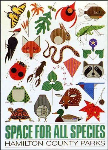 Charley Harper Poster"Space for All Species"