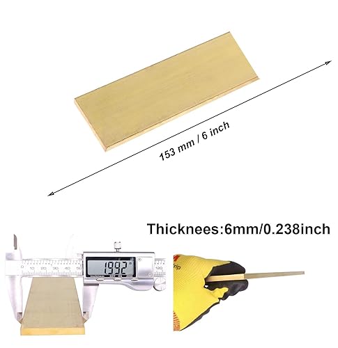 Miniatura 2 de 1/4" x 2" C360 barra plana de latón 6" largo sólido .250" molino de placa