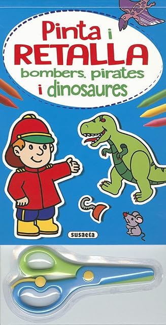 Portada de Bloc pinta i retalla bombers, pirates i dinosaures