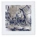 3dRose qs_110204_6 Verrückter Hutmacher Vintage Alice im Wunderland Tea Party Quilt quadratisch 40,6 x 40,6 cm