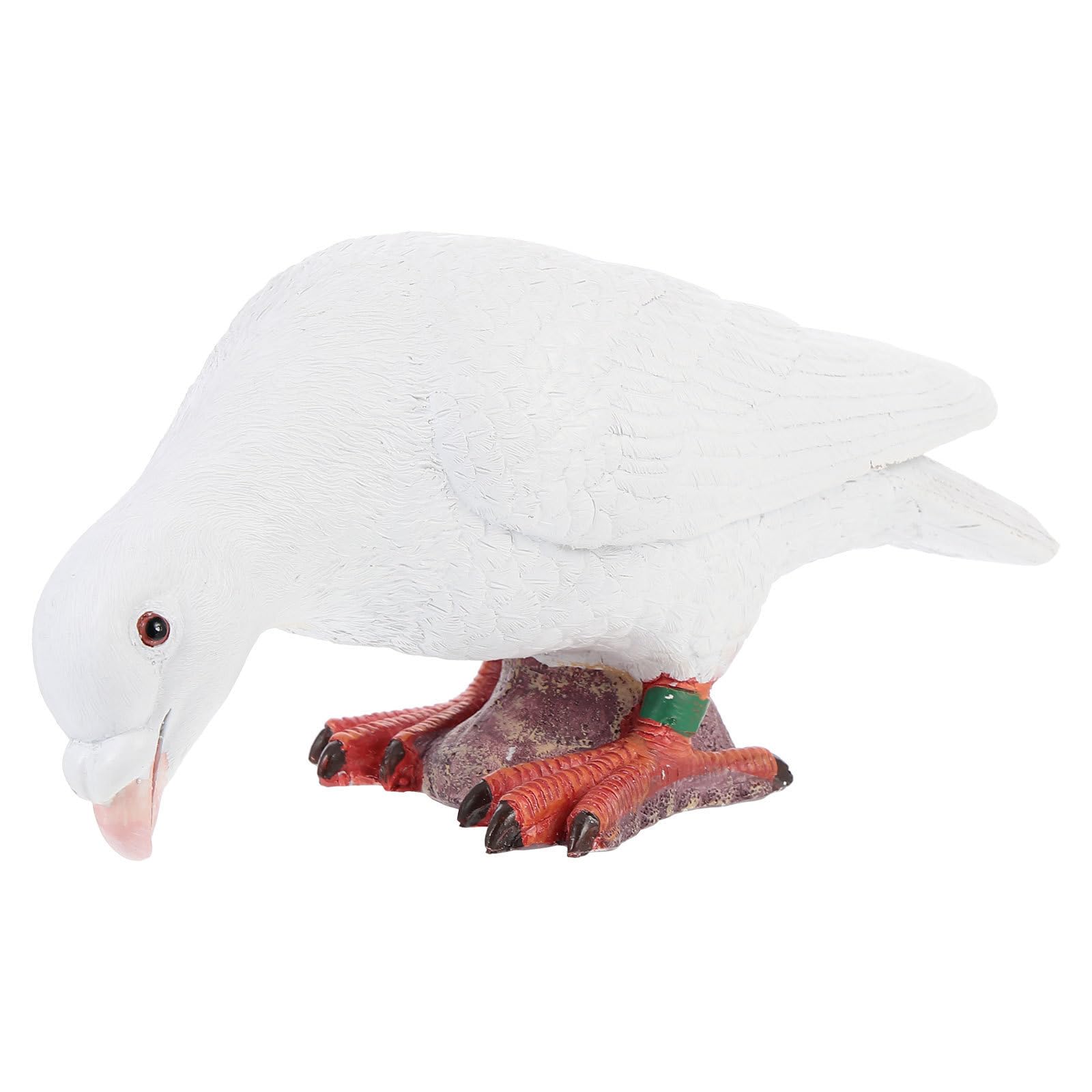 Pigeon en résine blanche compact et facile à ranger pour jardin