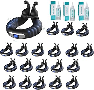 20 PCS Silicone Penis Rings with 3 Bottles of Lubricant Erection Cock Rings for Men Sex Rubber-Couples Sex-Cock Rings-Penis Ring for Men's Sexual Wellness-Sweater