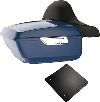 Advanblack King Tour Trunk Pack Fit for Harley Touring, Road King Special, Street Glide Special, Road Glide Special, 2014-2022 Billiard Blue