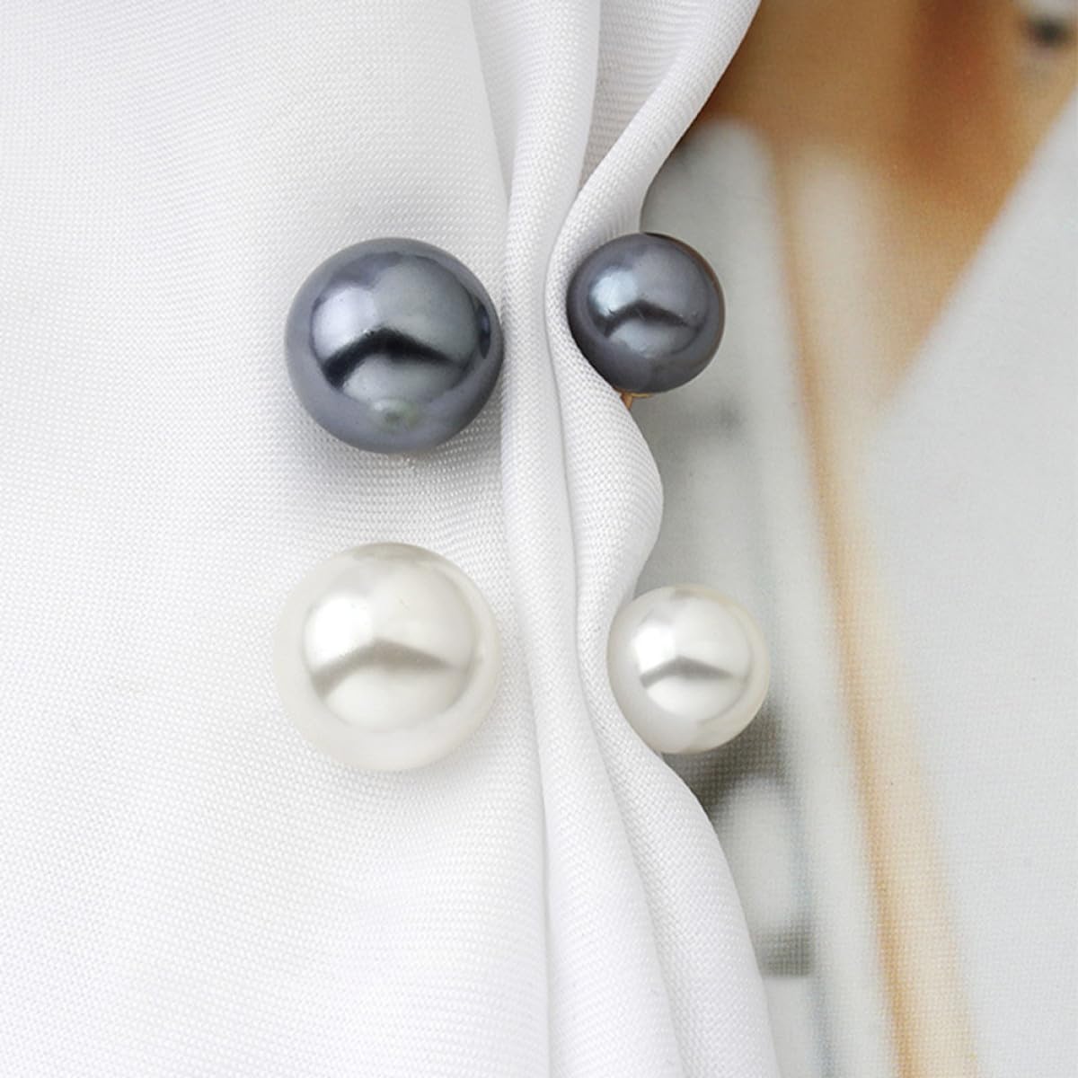 12pcs Pearl Brooches Decorative Dress Pins Sweater Shawl Clips Waist Cincher for Women Clothes Accessories image 4