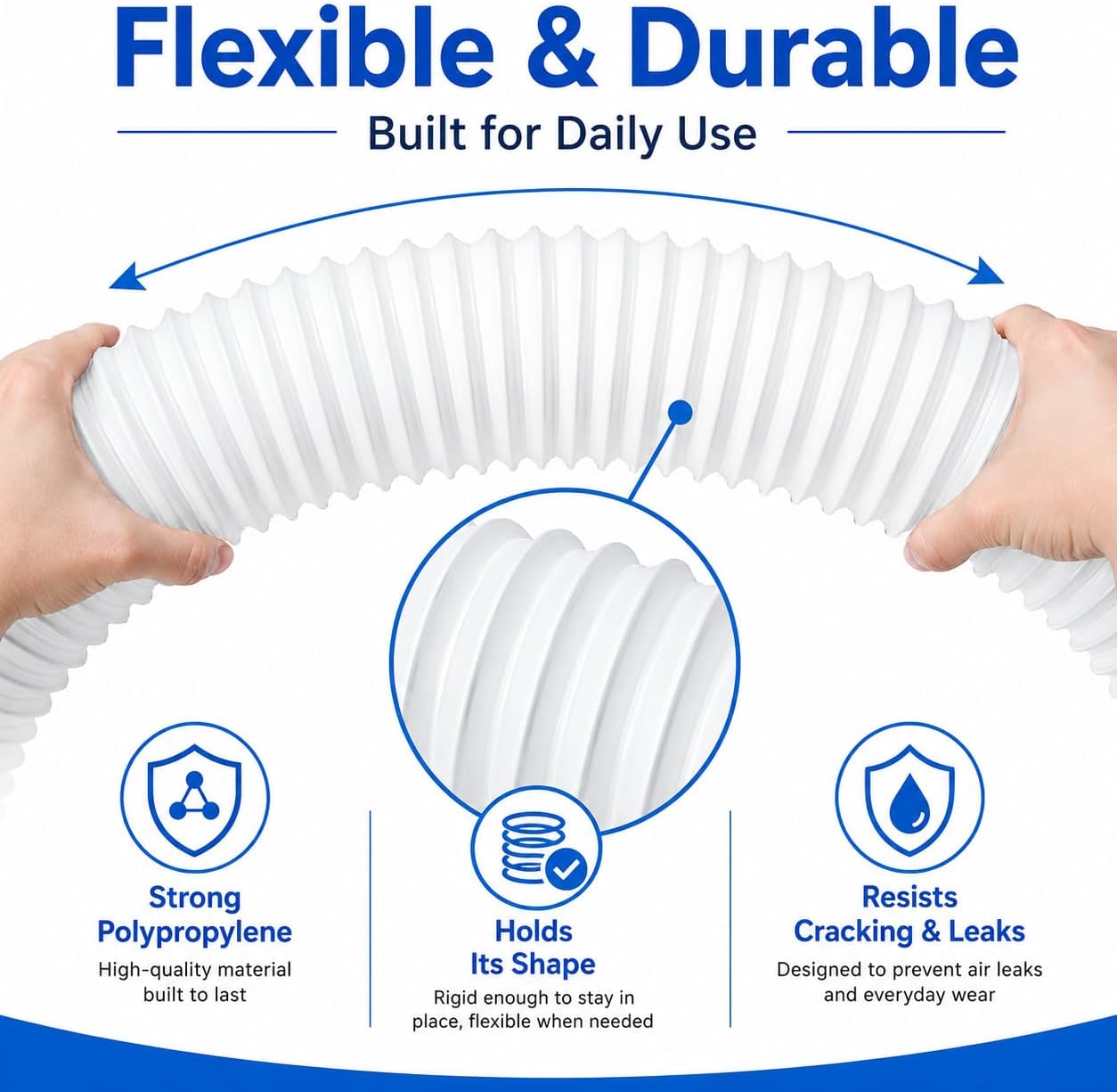 Portable AC Exhaust Hose 5.9 Inch Diameter, 80 Inch Length Anti-Clockwise Thread Air Conditioner Hose Compatible With Haier, Delonghi and More (Anti-Clockwise 5.9 inch)