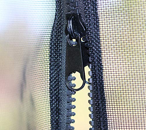 WESTMANN Moskitonetz für Pavillon Devon 12x14 | Reißverschluss Schwarz | Fliegengitter 4 Seitenteile für Insektenschutz inkl. Laufschienen-System