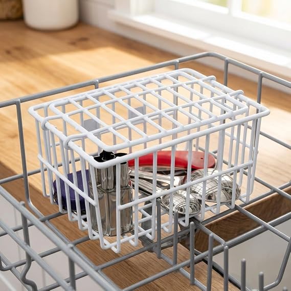 Better Houseware Dishwasher Basket for Baby Items, Small Items - White