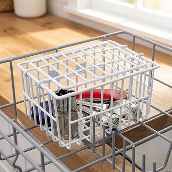Better Houseware Dishwasher Basket for Baby Items, Small Items - White