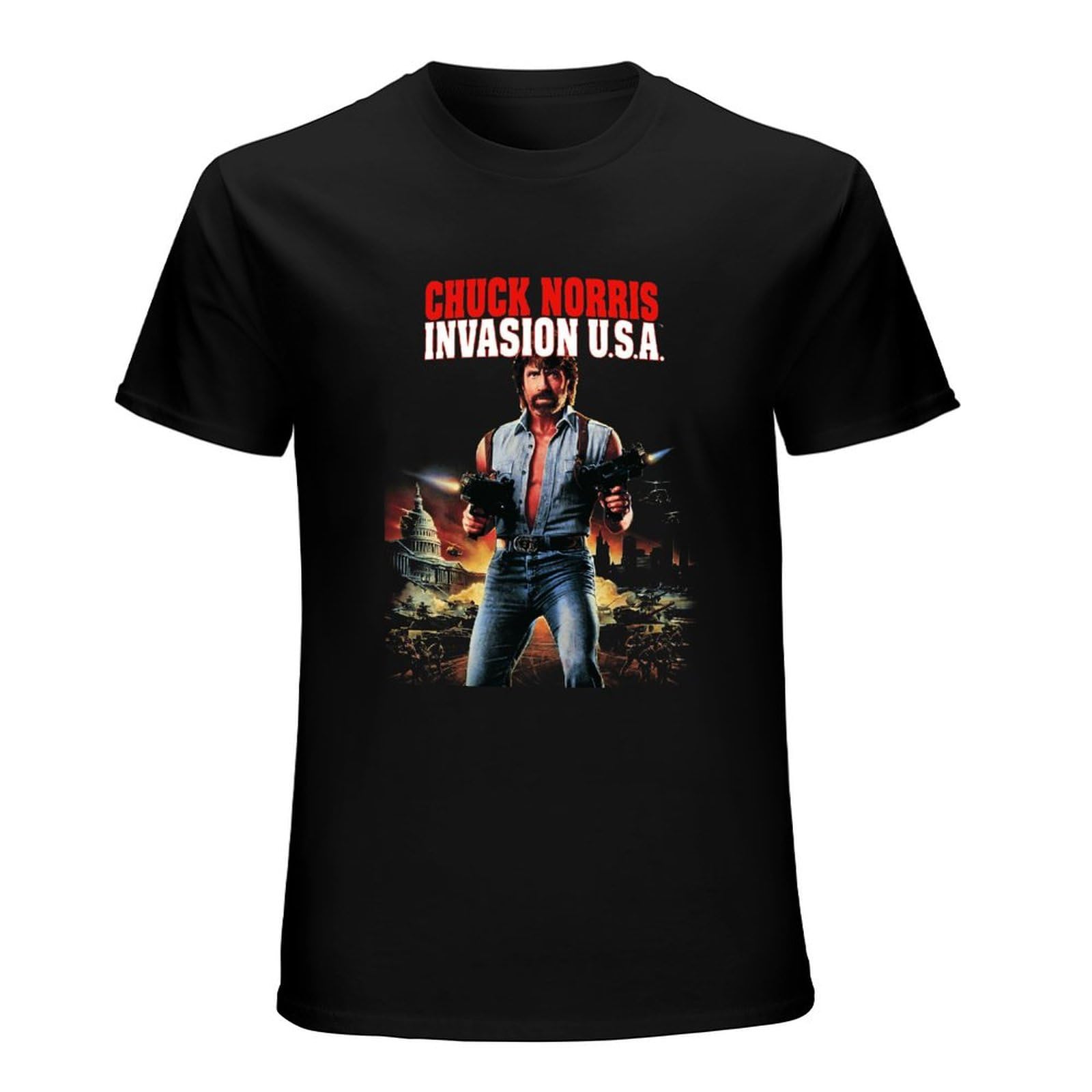 Congratulate Unisex Black Chuck Norris Invasion U.s.a Poster Men's T-Shirt Tee Xxl