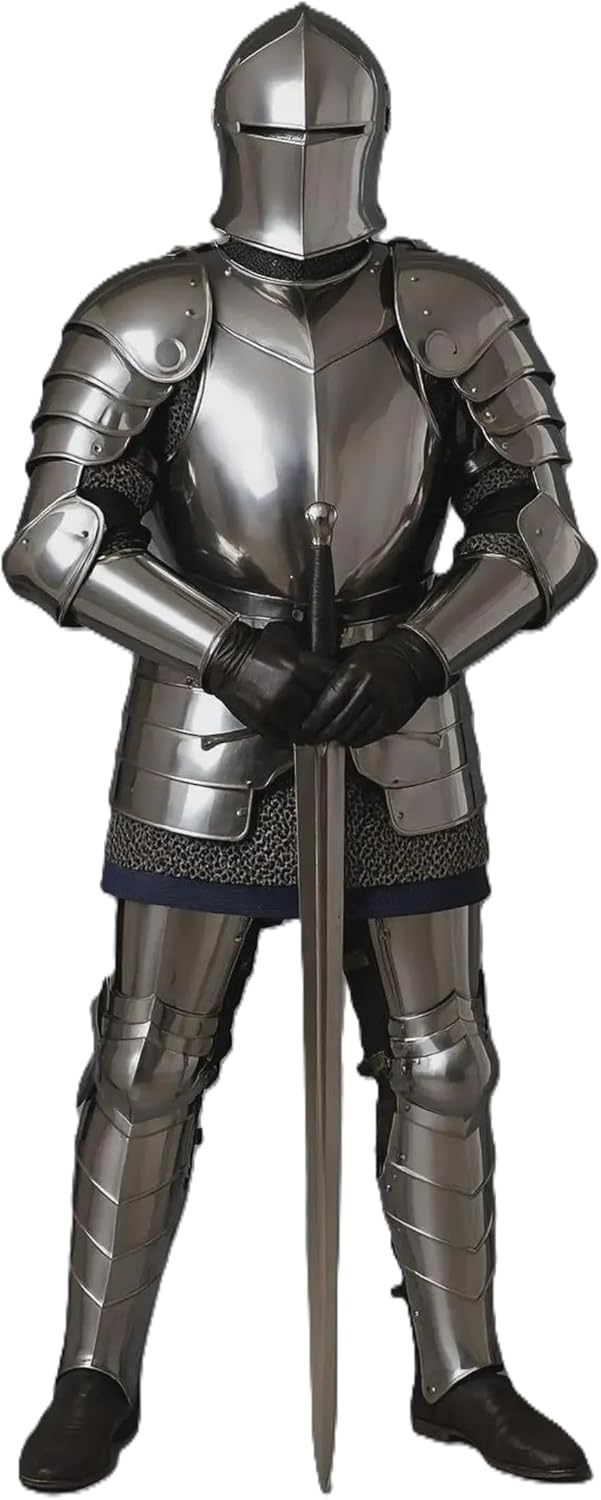 Medieval Knight Full Suit Of Armor- Full Body Plate Armor | Knight Combect Crusader Armour Costume | For Reenactment Fully Wearable Perfect For LARP, Cosplay Event's, Halloween & Theater Act