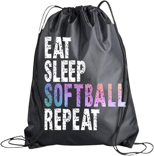 Bolsa de softbol con cordón para niñas, mochila de repetición de sóftbol, regalo de jugador de sóftbol, bolsa de mano deportiva para adolescentes,