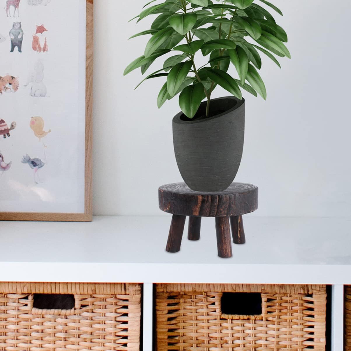 1pc Plant Stand Flower Pot Holder Stool Plant Flower Shelf Home Decor Wooden Flowerpot Rack Accessory